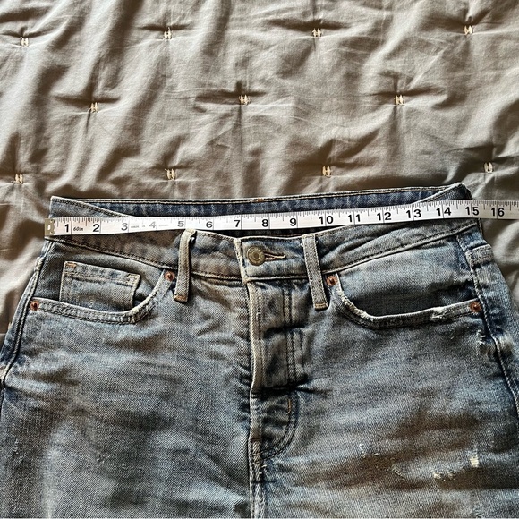 Old Navy Women's High Rise O.G Straight Patchwork Light Wash Jeans Size 6 - Picture 8 of 14